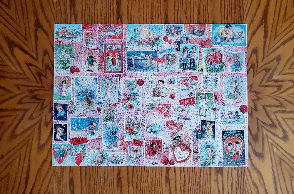 Valentine Stamps - Bits & Pieces puzzle collectible [Barcode 704812112615] - Main Image 2