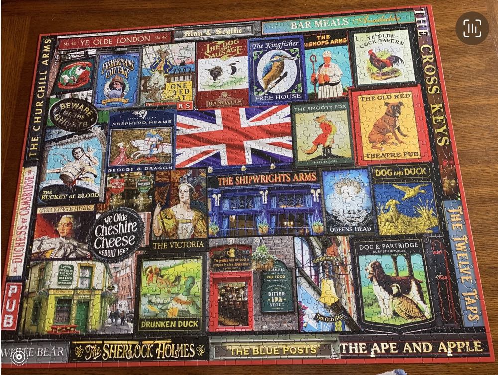 British Pubs - White Mountain Puzzles puzzle collectible [Barcode 724819265954] - Main Image 2