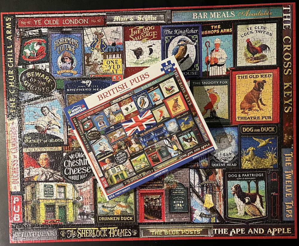British Pubs - White Mountain Puzzles puzzle collectible [Barcode 724819265954] - Main Image 4