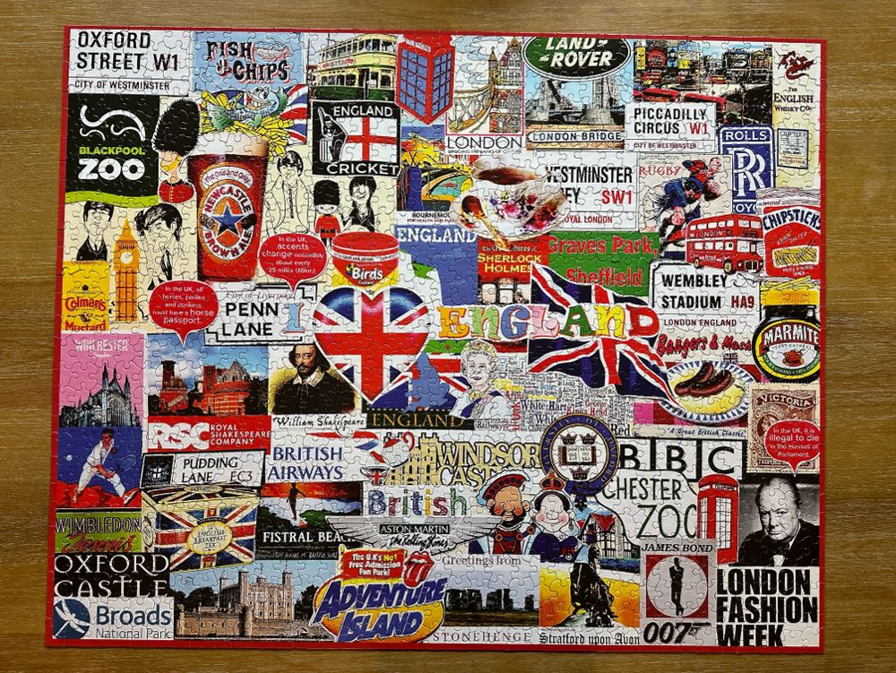 I Love England - White Mountain puzzle collectible [Barcode 724819266067] - Main Image 2