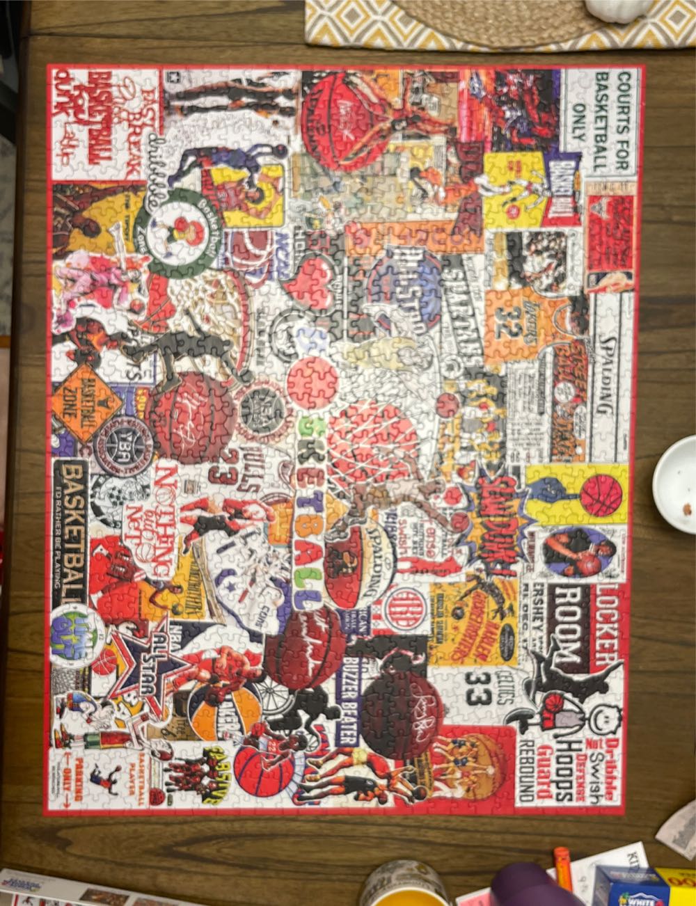 I Love Basketball - White Mountain puzzle collectible [Barcode 724819266050] - Main Image 2