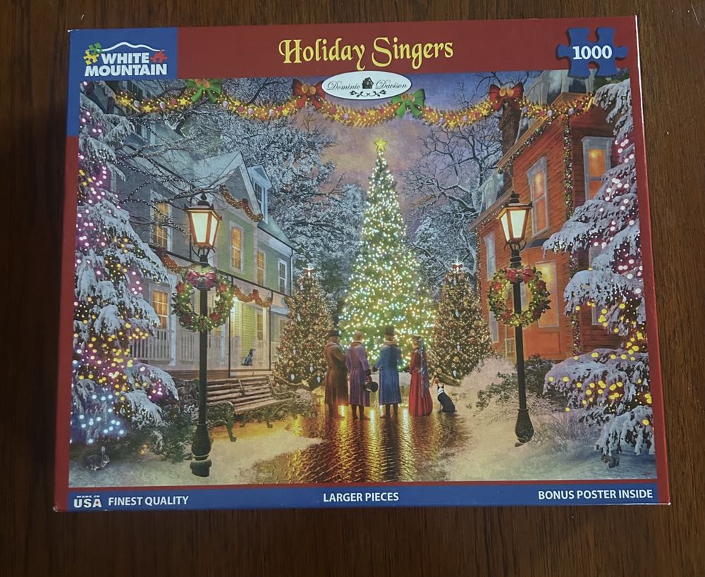 Holiday Singers - White Mountain puzzle collectible [Barcode 724819265442] - Main Image 3