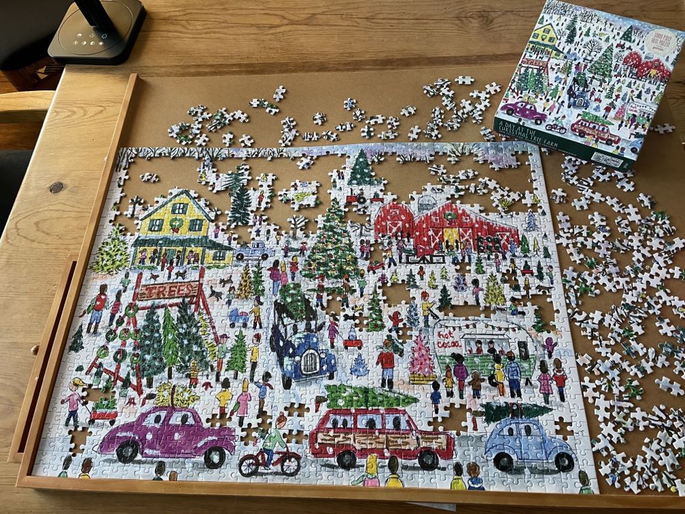 A Day At The Christmas Tree Farm - Galison puzzle collectible [Barcode 9780735375840] - Main Image 2