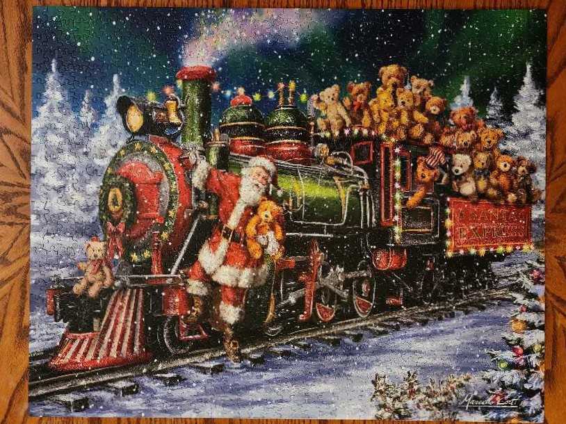 Santa Express  - White Mountain puzzle collectible [Barcode 724819265565] - Main Image 2