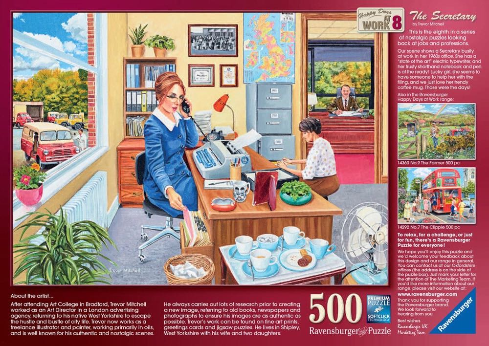 At Work: The Secretary - Ravensburger puzzle collectible [Barcode 4005556143481] - Main Image 2