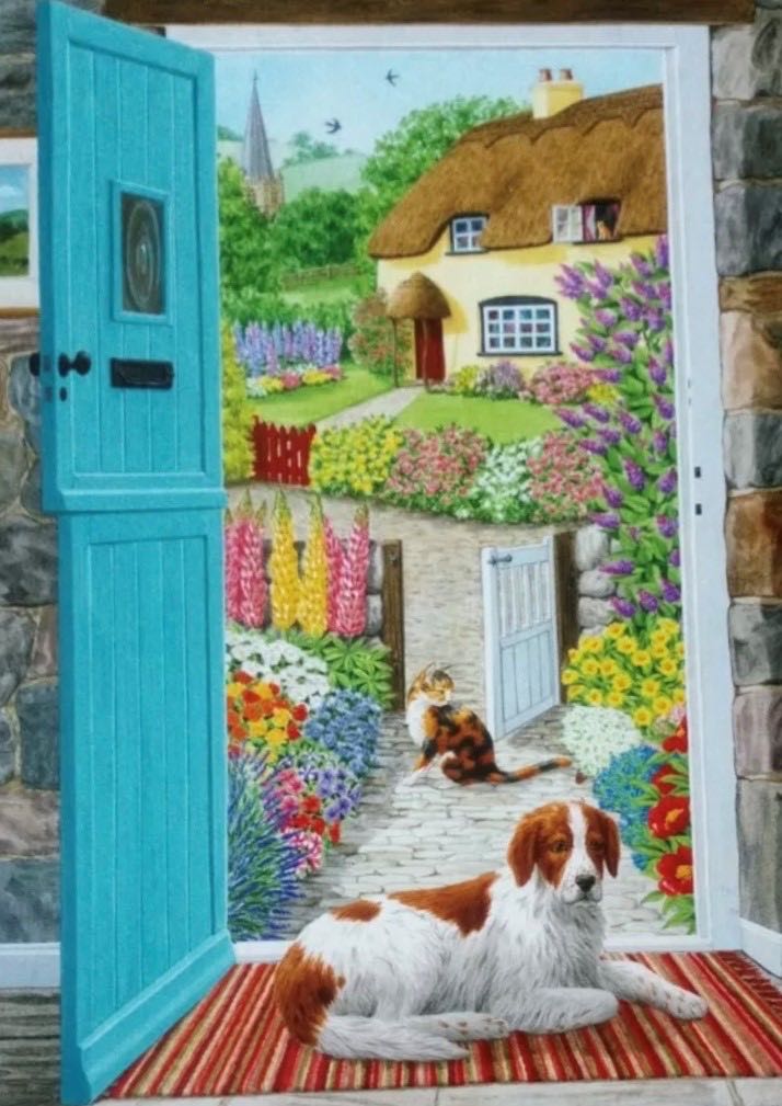 Through The Cottage Door - Falcon de luxe puzzle collectible [Barcode 8710126110409] - Main Image 2