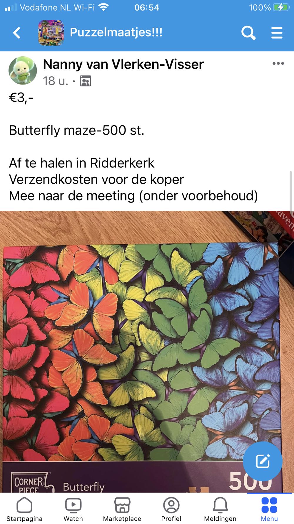 Butterfly Maze - Corner Piece puzzle collectible [Barcode 5052089274426] - Main Image 4