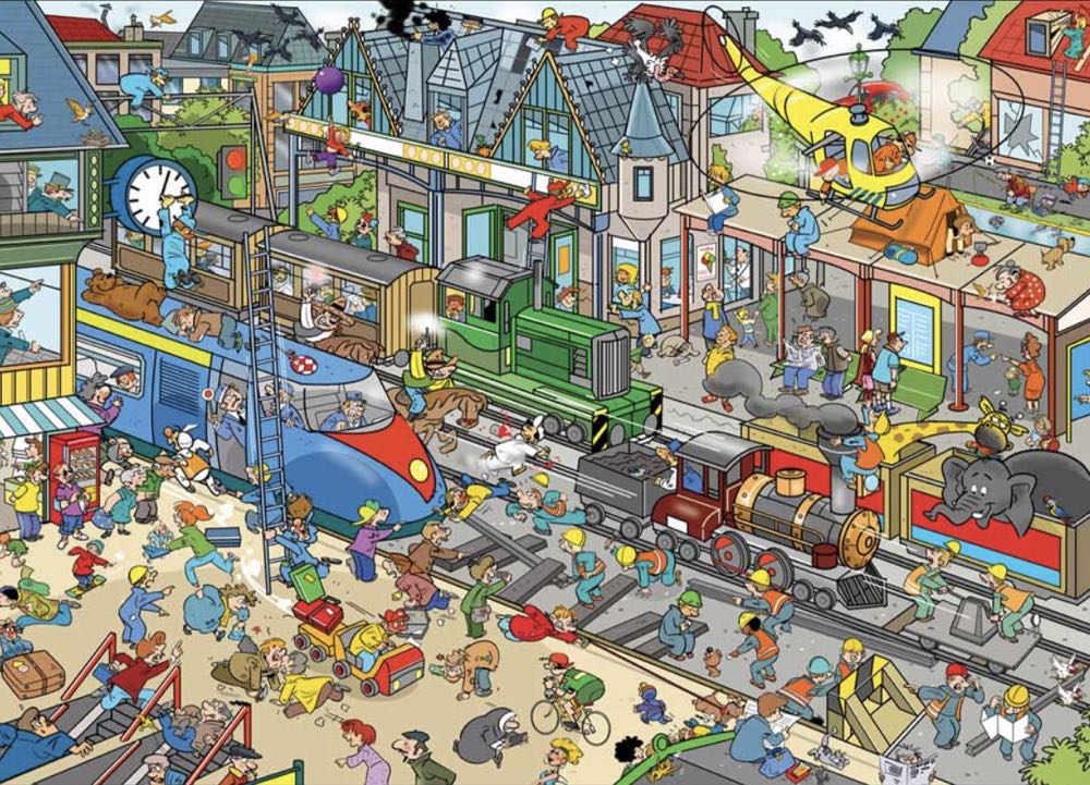 Train Station / Treinstation 🟦 - Goliath That’s life puzzle collectible [Barcode 8711808713369] - Main Image 2