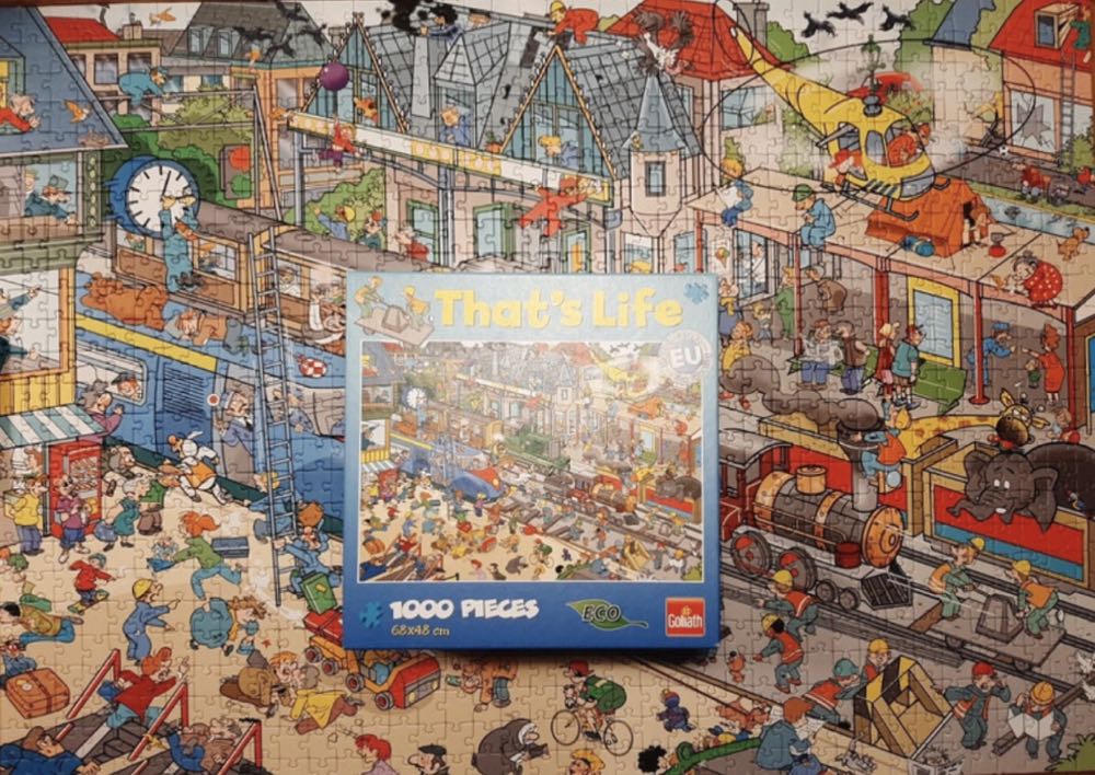 Train Station / Treinstation 🟦 - Goliath That’s life puzzle collectible [Barcode 8711808713369] - Main Image 4