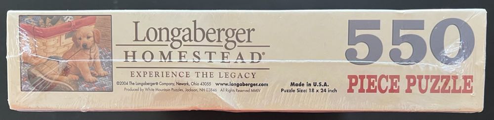 Longaberger Homestead - Puzzle Puppy-*521, 12/14/23 - White Mountain puzzle collectible [Barcode 258762000] - Main Image 2