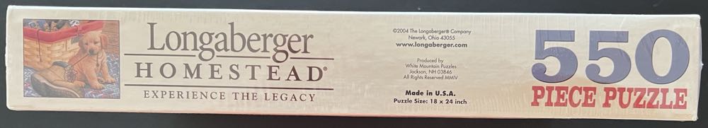 Longaberger Homestead - Puzzle Puppy-*521, 12/14/23 - White Mountain puzzle collectible [Barcode 258762000] - Main Image 3