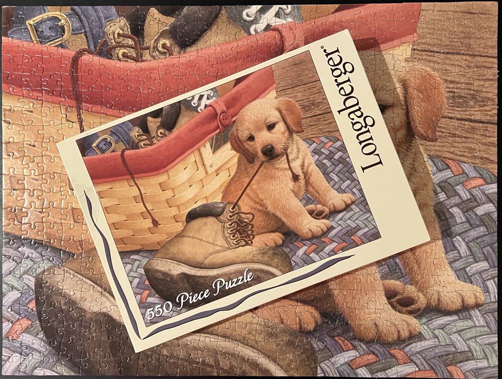 Longaberger Homestead - Puzzle Puppy-*521, 12/14/23 - White Mountain puzzle collectible [Barcode 258762000] - Main Image 4