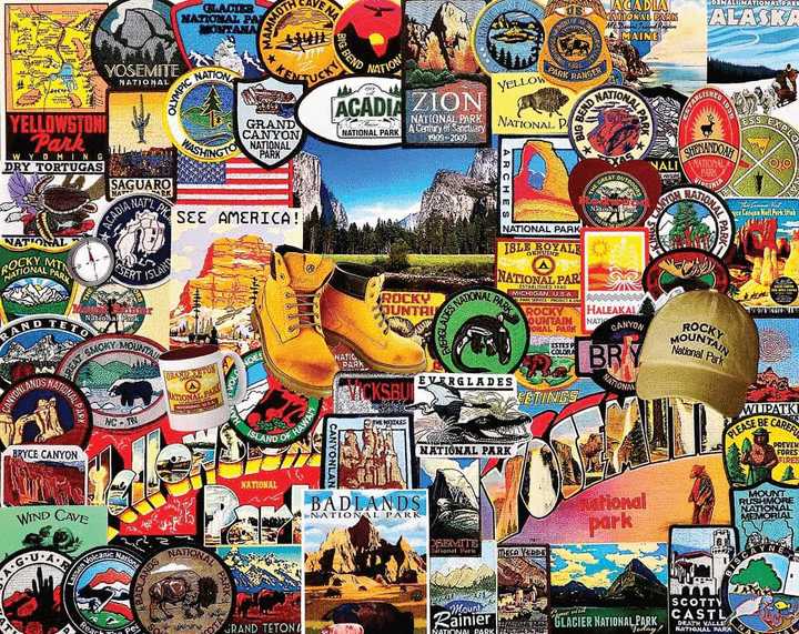 National Park Badges-TRADED - White Mountain puzzle collectible [Barcode 724819256617] - Main Image 2
