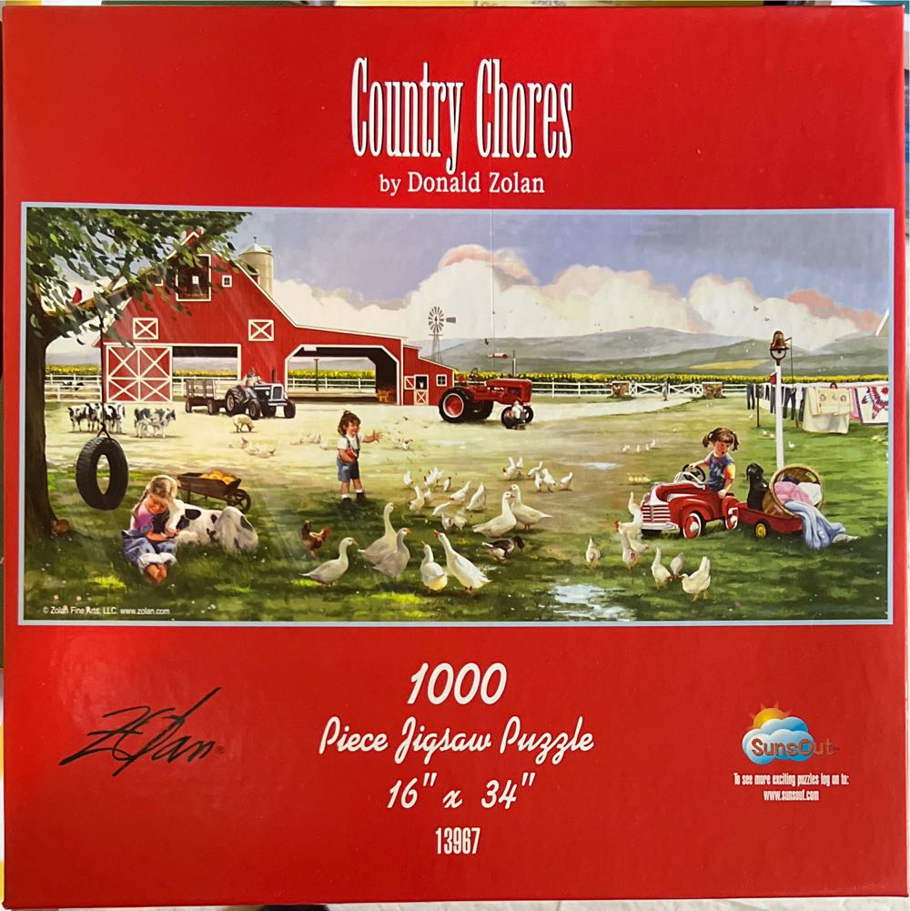 Country Chores - SunsOut puzzle collectible [Barcode 796780139671] - Main Image 3