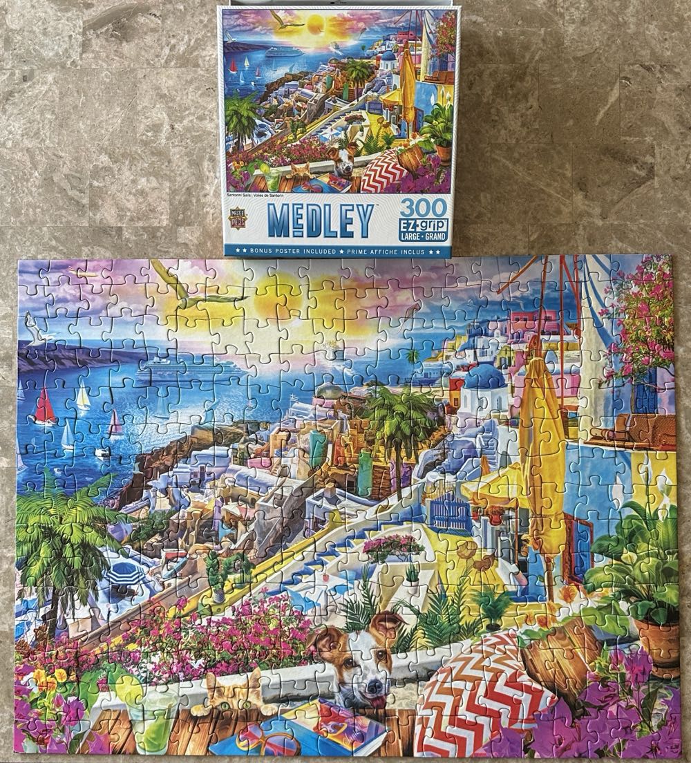 Santorini Sails - MasterPieces puzzle collectible [Barcode 705988321818] - Main Image 2