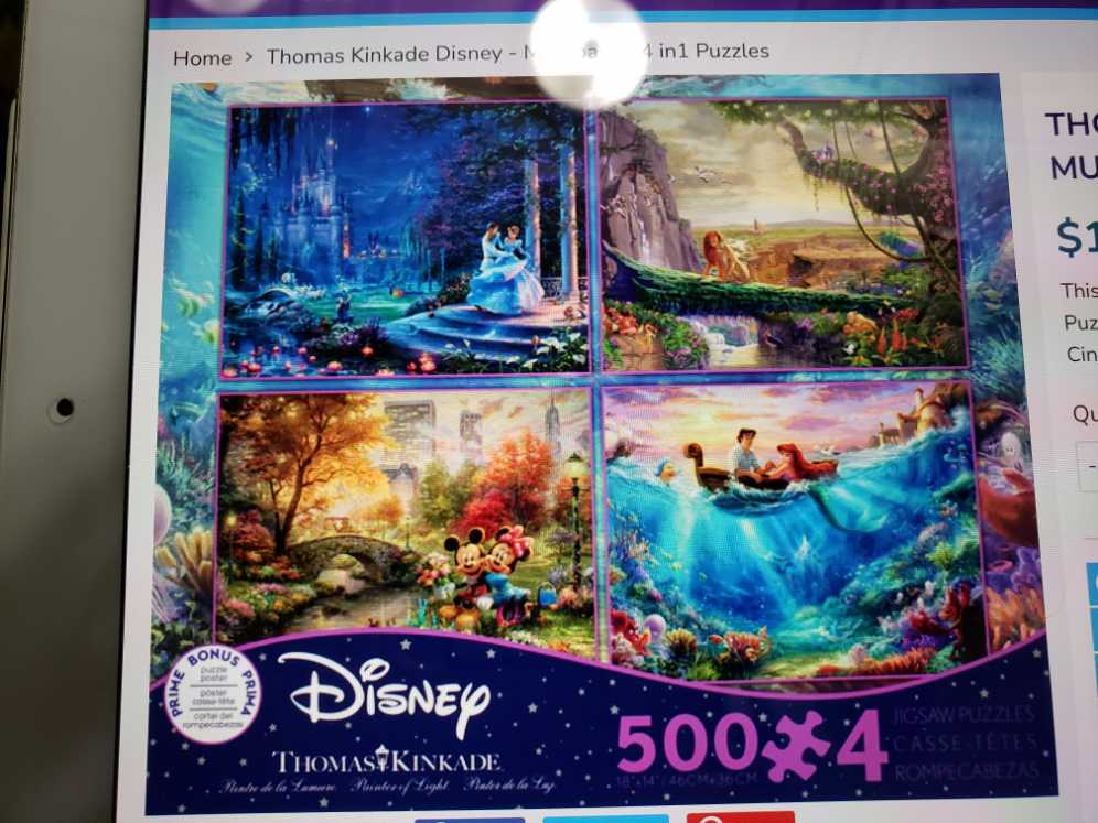 Mickey & Minnie in Central Park Pk Of 4 - Ceaco puzzle collectible - Main Image 2