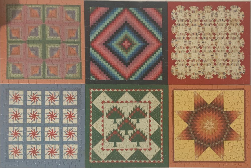 Six Great American Quilts - Springbok puzzle collectible [Barcode 070000017186] - Main Image 2