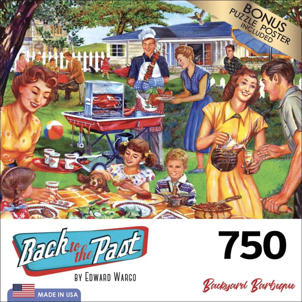 Back To The Past - Backyard Barbeque - RoseArt puzzle collectible [Barcode 4895145433174] - Main Image 2