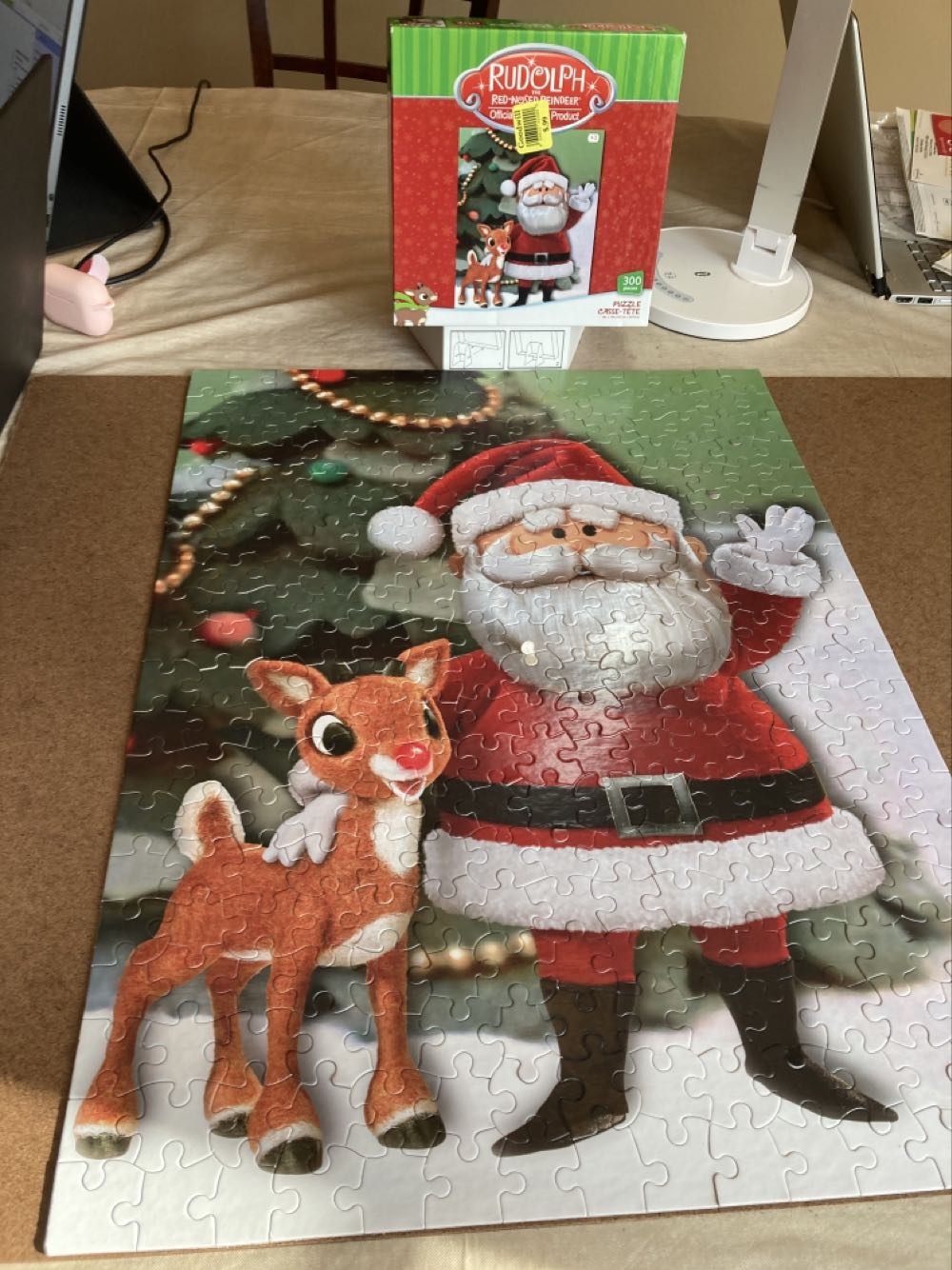 Rudloph The Reindeer & Santa Jigsaw 300pc New Sealed Christmas - Leap Year Publishing puzzle collectible [Barcode 788958253043] - Main Image 2