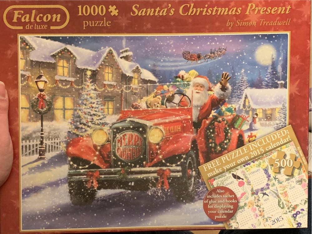 Delphinium Cottage With Golden Labs & Bird Mini 300 Piece Real Wood 7.7” Frame