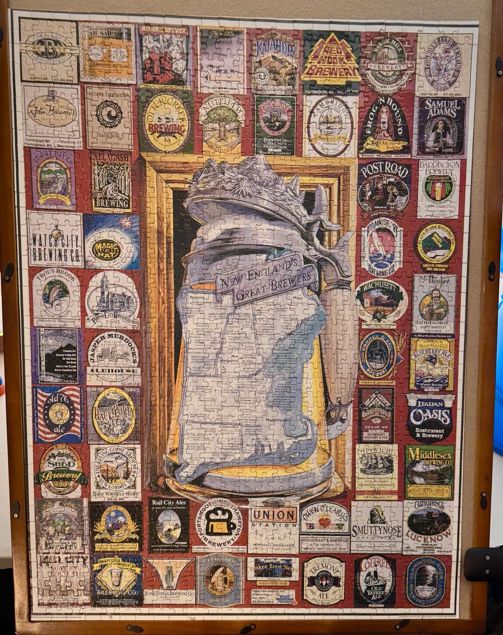 New England’s Great Brewers-TRADED - White Mountain Puzzles puzzle collectible [Barcode 724819247561] - Main Image 3