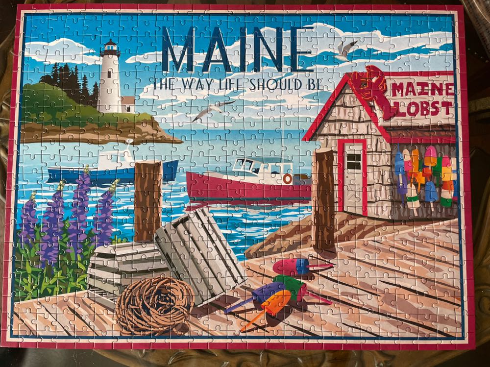 Maine.  The Way Life Should Be ✅ FRAMED  puzzle collectible [Barcode 742258124007] - Main Image 2