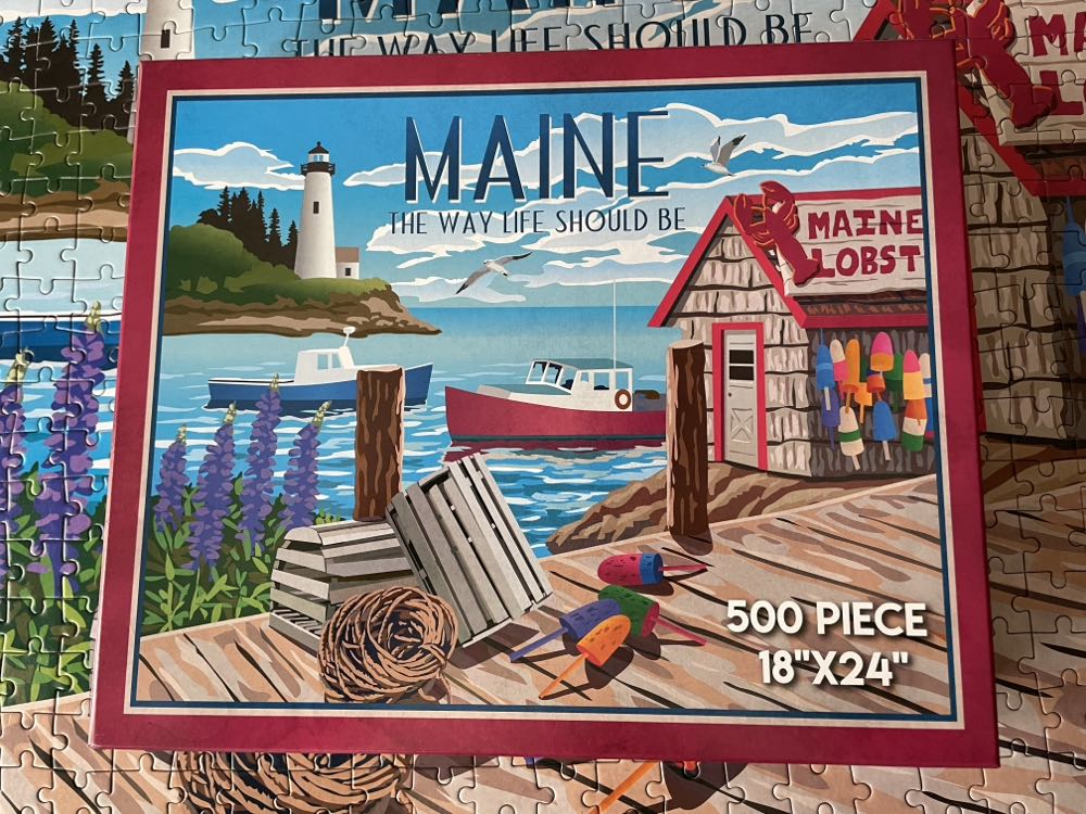 Maine.  The Way Life Should Be ✅ FRAMED  puzzle collectible [Barcode 742258124007] - Main Image 3