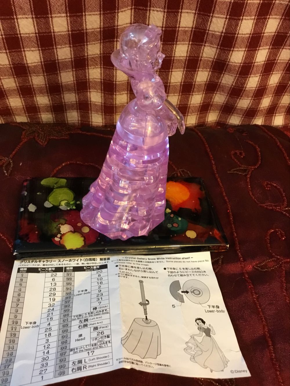 3D Crystal Puzzle Snow White Pink - Bepuzzled puzzle collectible - Main Image 4