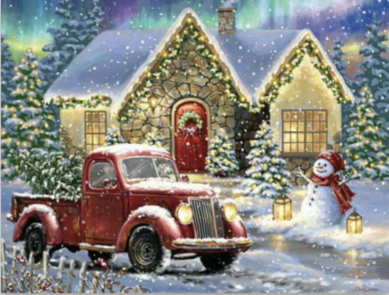 Christmas Night Lane - Springbok puzzle collectible [Barcode 091683016075] - Main Image 2