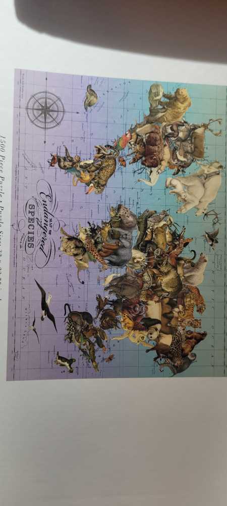 Galison: Map of Endagered Species - Galison puzzle collectible [Barcode 9780735369900] - Main Image 1