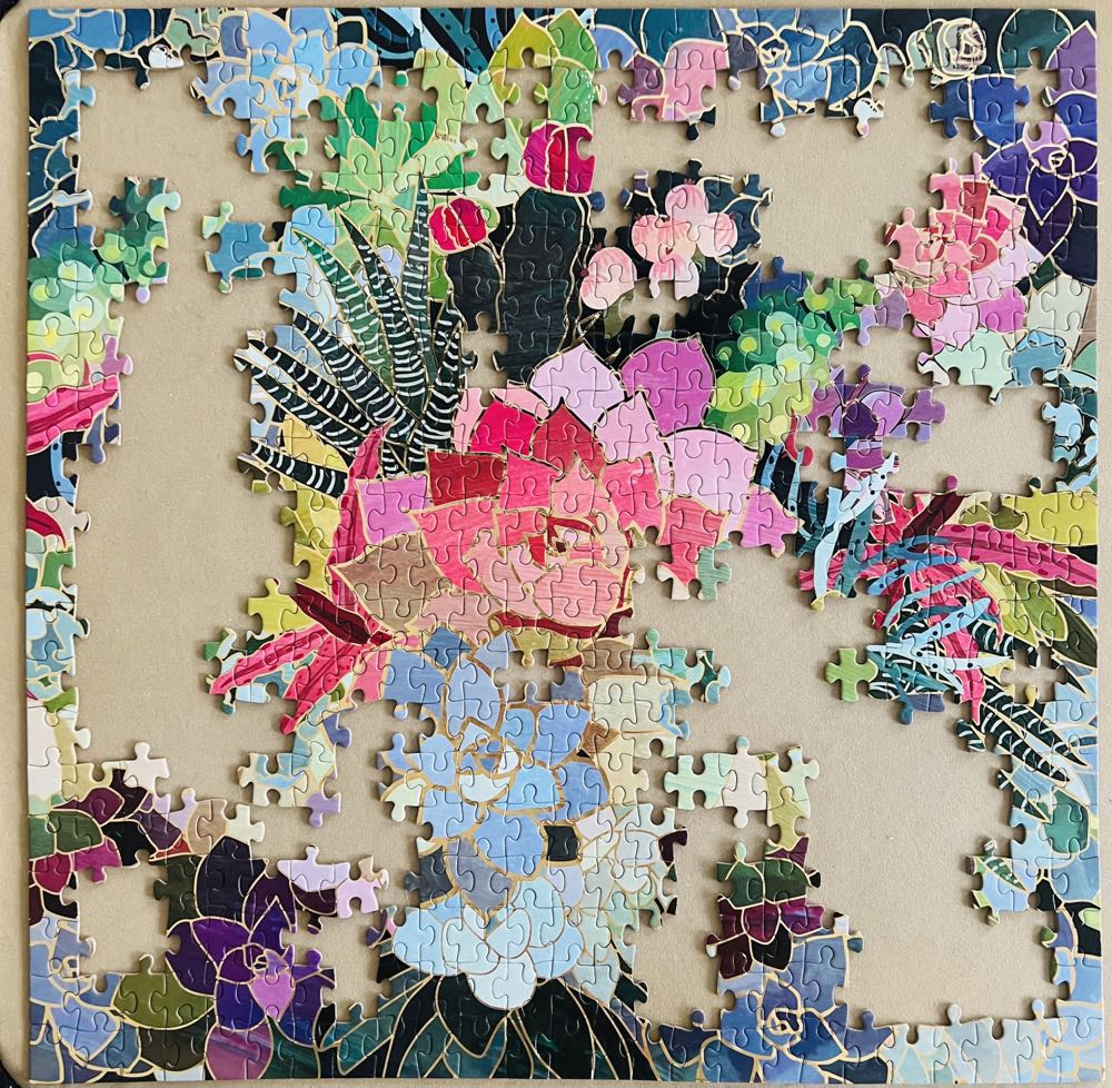 Succulent Mosaic - Galison puzzle collectible [Barcode 9780735375345] - Main Image 2