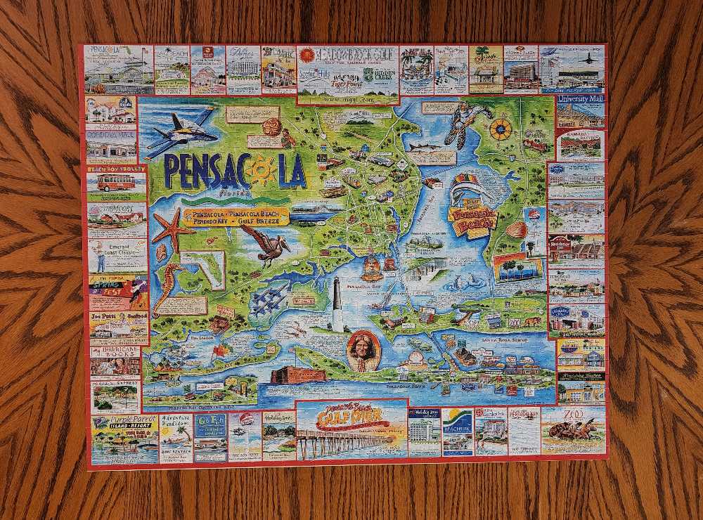 Pensacola Florida - White Mountain Puzzles puzzle collectible [Barcode 724819248797] - Main Image 2