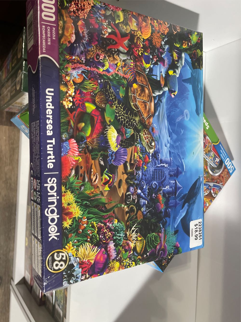 Undersea Turtle - Springbok puzzle collectible - Main Image 2