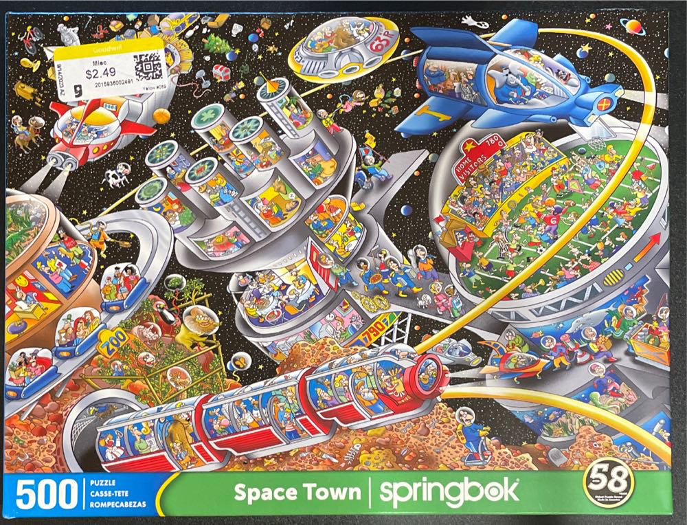 Springbok—Space Town - Springbok puzzle collectible [Barcode 091683016419] - Main Image 2