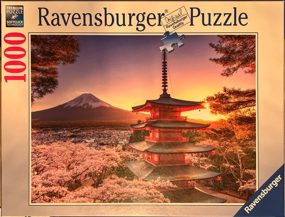 Mount Fuji Cherry Blossom View - Ravensburger puzzle collectible [Barcode 4005556170906] - Main Image 2