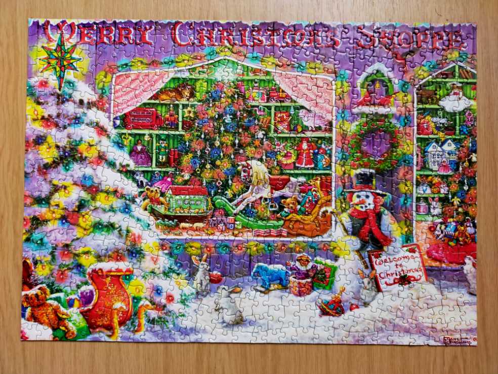 Merry Christmas Shoppe Glitter - Master Pieces puzzle collectible [Barcode 705988315817] - Main Image 2