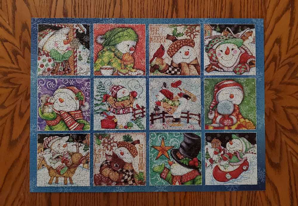 Merry Snowman Quilt - Bits & Pieces Puzzle puzzle collectible [Barcode 704812104368] - Main Image 2