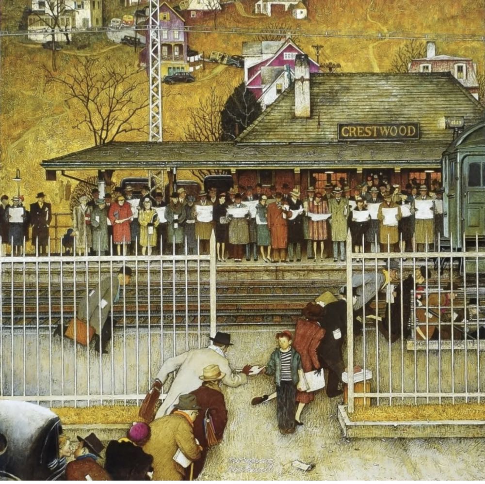 Crestwood Commuter Station-SOLD - Pomegranate puzzle collectible [Barcode 9780764972164] - Main Image 3