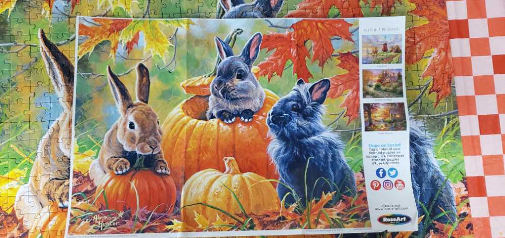 Pumpkin Patch Bunnies - RoseArt puzzle collectible [Barcode 4895145436083] - Main Image 2