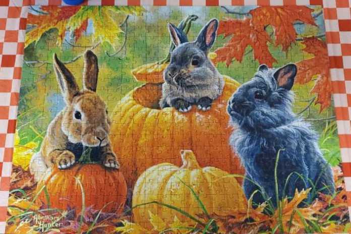 Pumpkin Patch Bunnies - RoseArt puzzle collectible [Barcode 4895145436083] - Main Image 3
