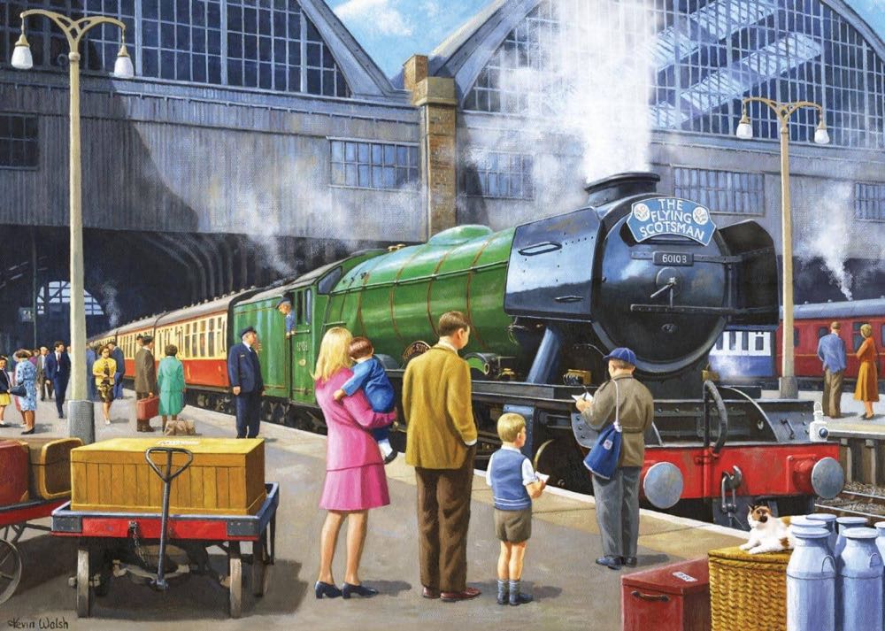 Flying Scotsman At Kings Cross - Falcon de luxe puzzle collectible [Barcode 8710126111604] - Main Image 2