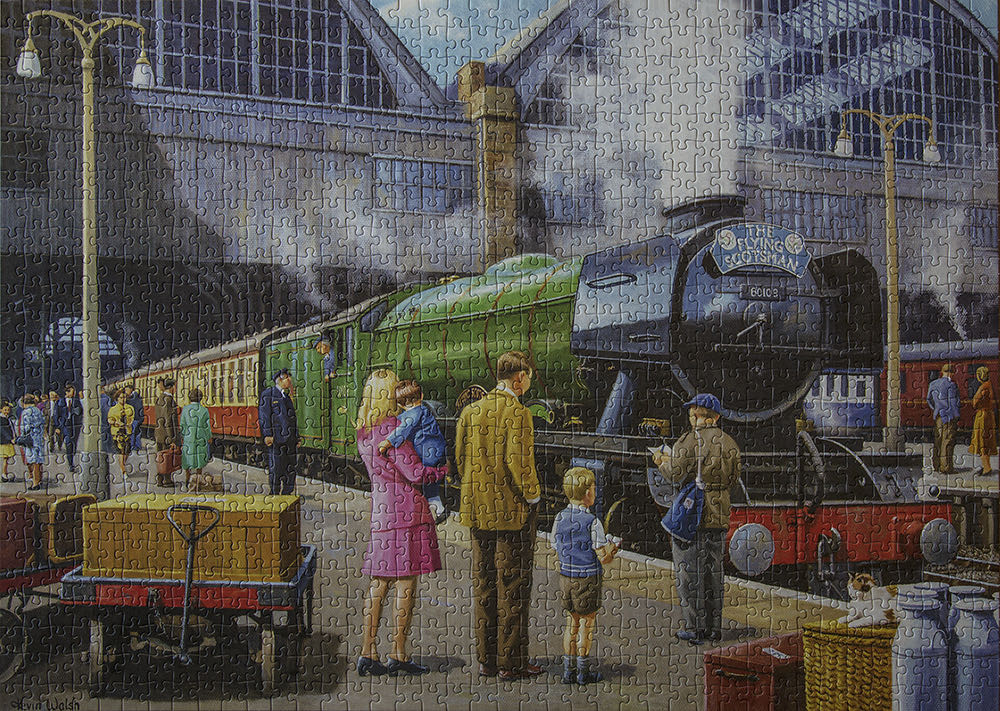 Flying Scotsman At Kings Cross - Falcon de luxe puzzle collectible [Barcode 8710126111604] - Main Image 3