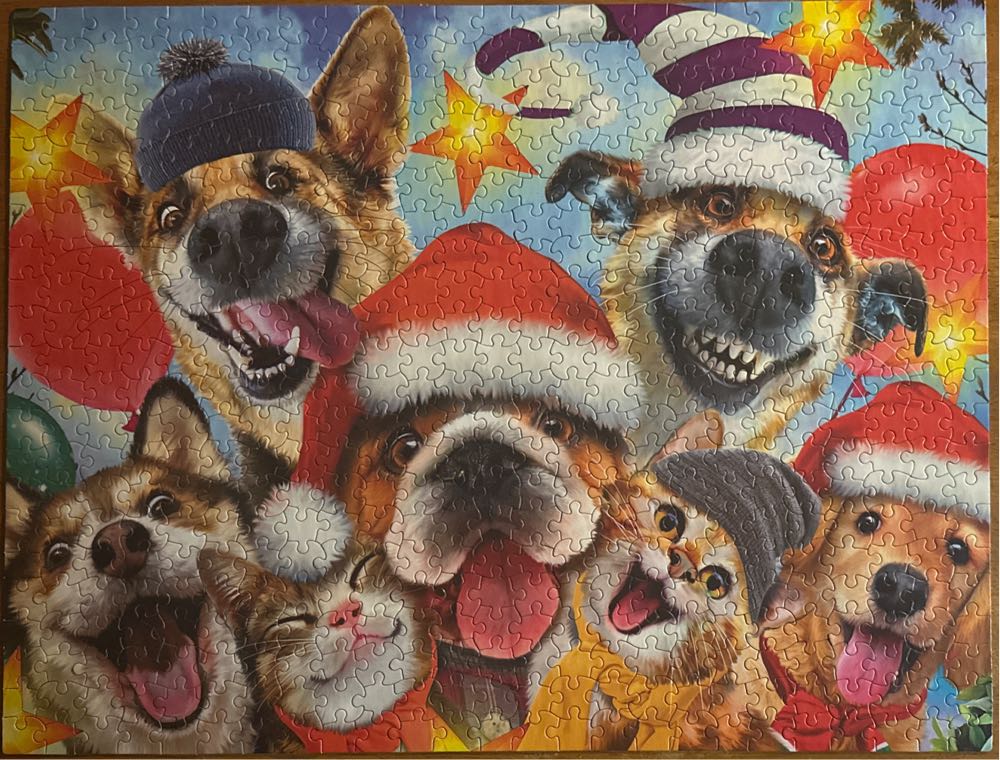 Selfies Christmas Cats And Dogs -  Ceaco puzzle collectible [Barcode 021081232524] - Main Image 3