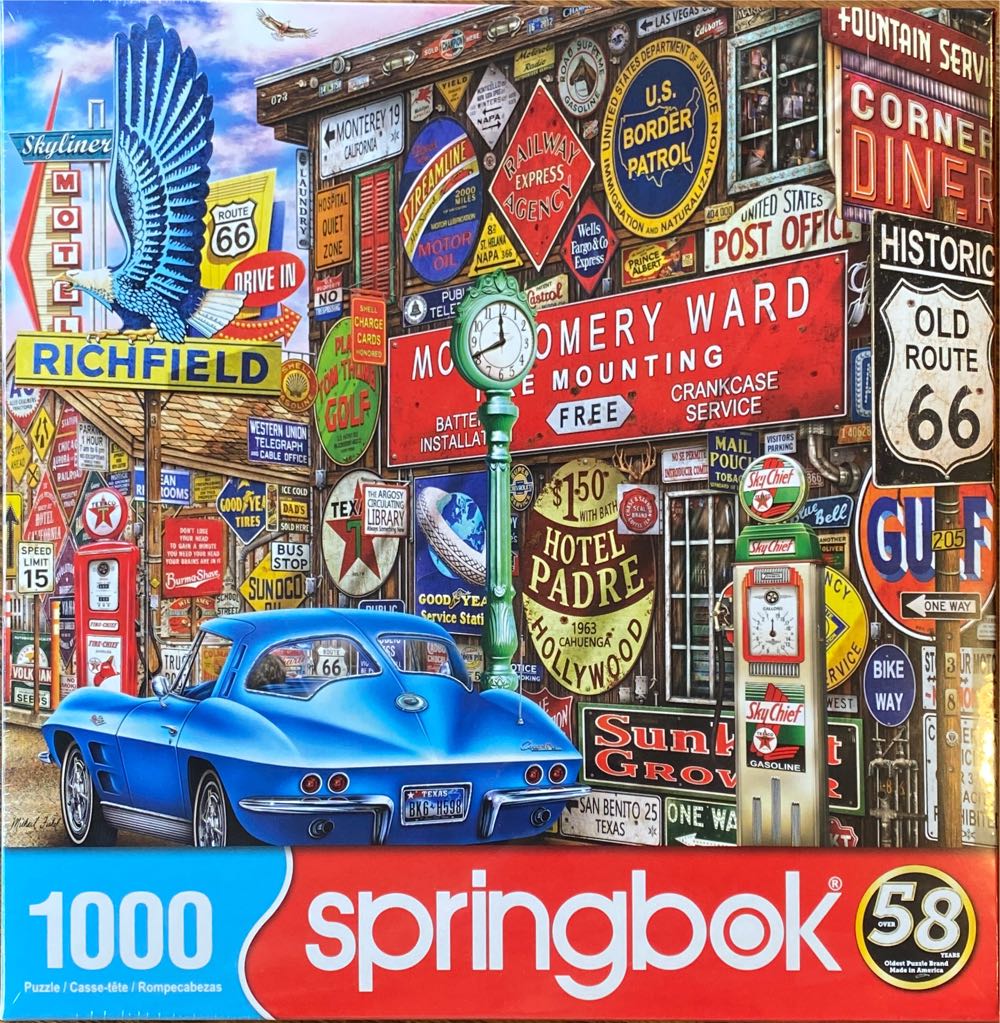 Route 66 - Springbok puzzle collectible [Barcode 091683110988] - Main Image 2