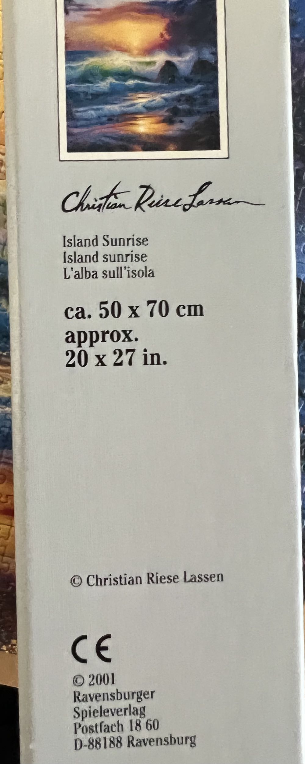 Island Sunrise - Ravensburger puzzle collectible [Barcode 4005556156504] - Main Image 3