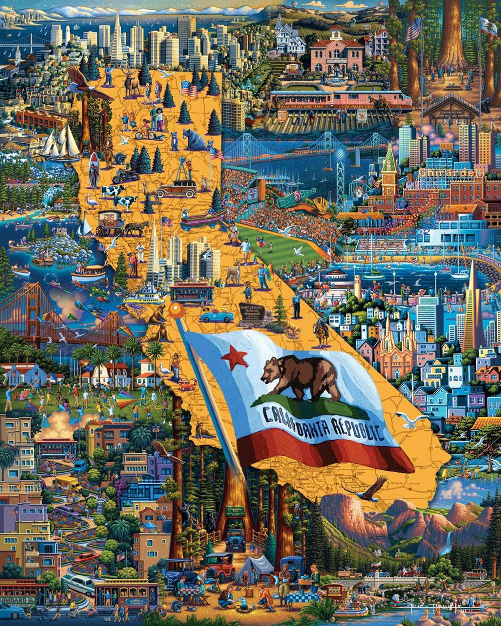 Best Of Northern California - Dowdle puzzle collectible [Barcode 671095203968] - Main Image 2
