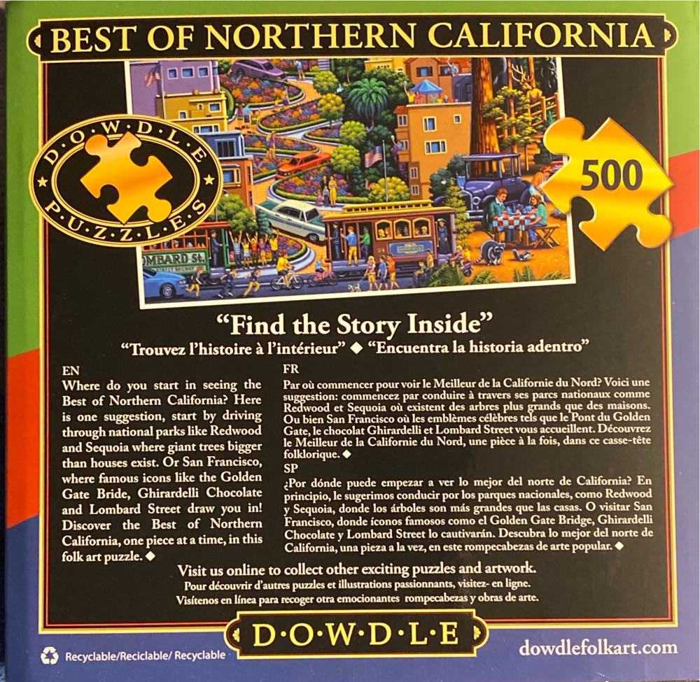 Best Of Northern California - Dowdle puzzle collectible [Barcode 671095203968] - Main Image 4