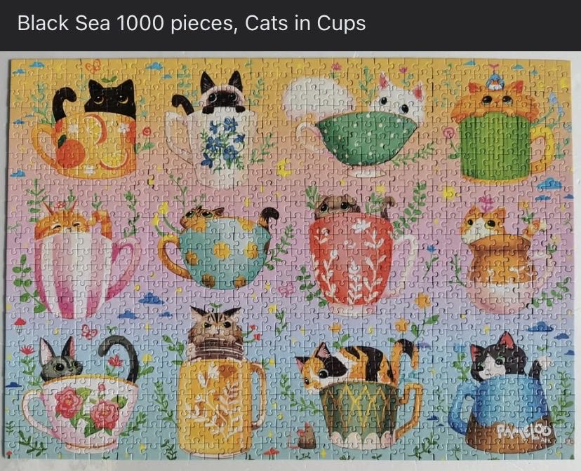 Cats in Cups - Black Sea Puzzles puzzle collectible - Main Image 2
