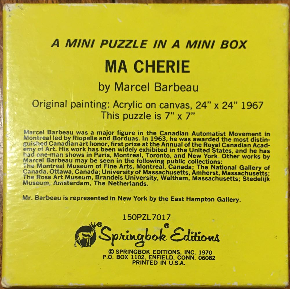 Ma Cherie - Mini - Springbok puzzle collectible - Main Image 2
