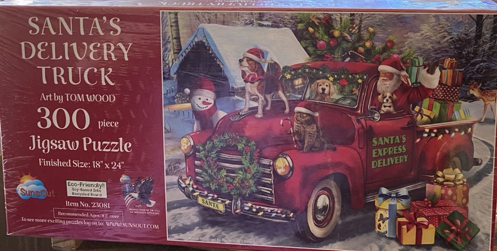 Santa’s Delivery Truck - SunsOut puzzle collectible [Barcode 796780230811] - Main Image 2